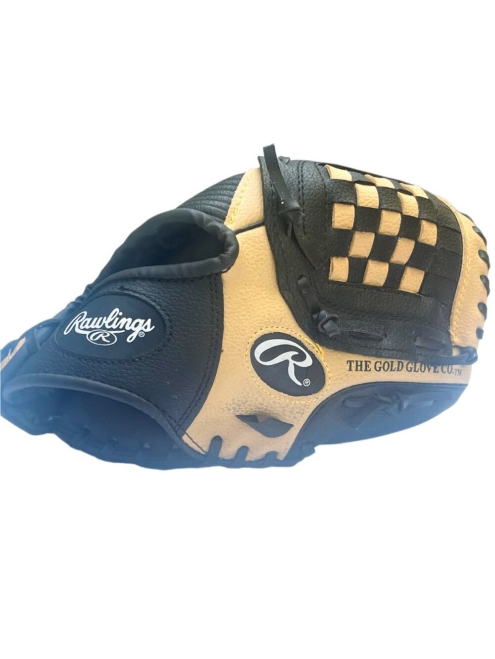 Rawlings Youth Baseball Glove PL609C 10-Inch Black & Tan Leather With Basket Web - Picture 5 of 6